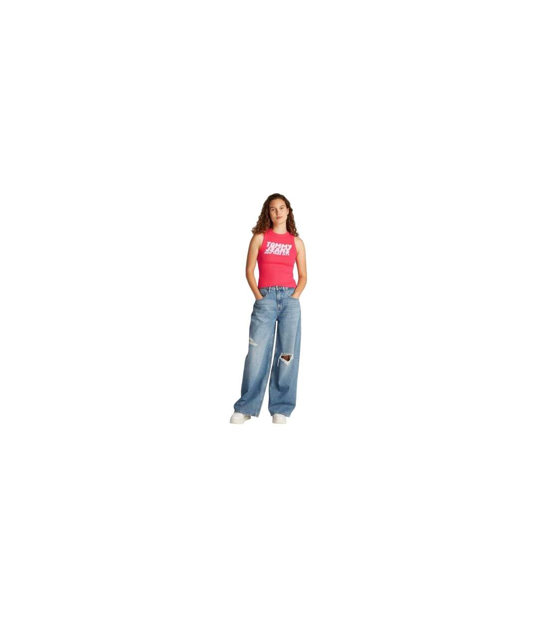Débardeur New York City Femme Rose Tommy Jeans-1