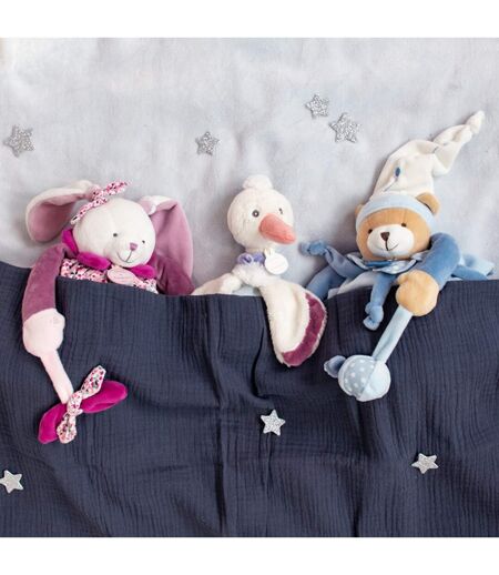 Doudou marionnette à main lapin 28 cm collection LAPIN CERISE rose