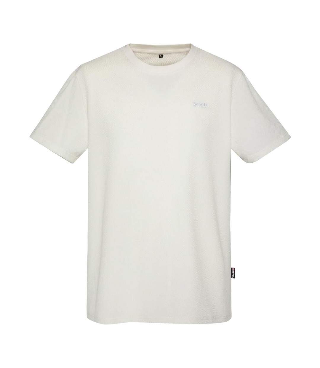 T-Shirt blanc homme schott tsclay-2
