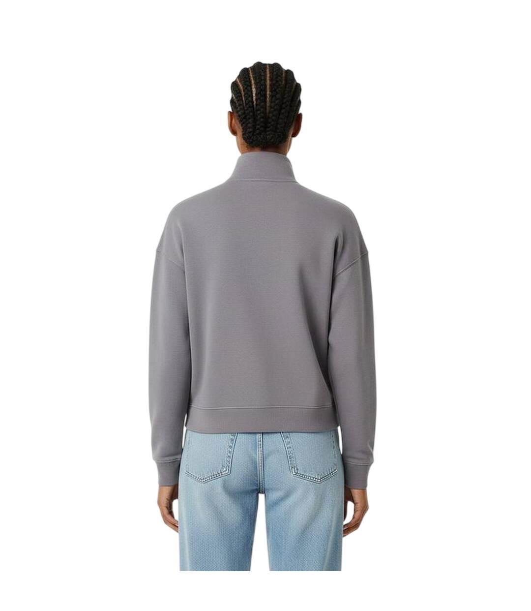 Womens/ladies Honeylane Half Zip Sweatshirt Dusky Blue Jack Wills-4