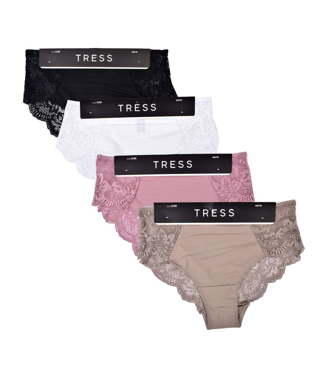 Culotte Microfibre TRESS Dentelle - Pack de de-4