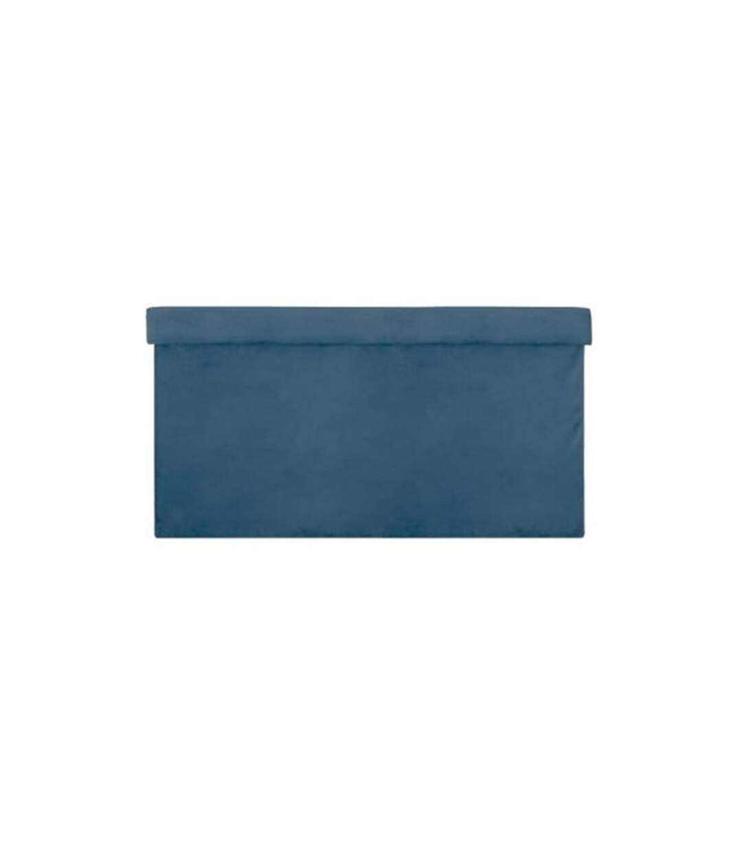 Pouf Pliable en Velours Tess 76cm Bleu-3