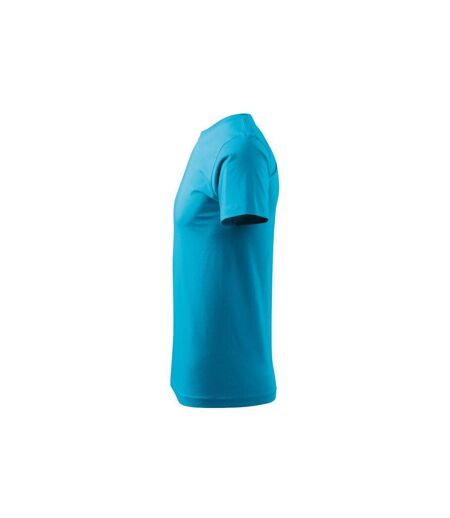 Mens Heavy New T-shirt Bright Blue Malfini
