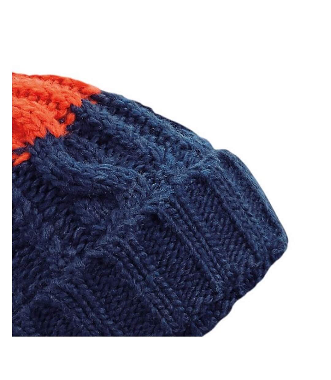 Beechfield Unisex Adults Apres Cuffed Beanie (Oxford Navy/Fire Red) - UTRW7276-2