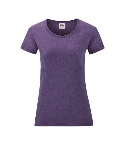 Fruit of the Loom Womens/Ladies Valueweight Heather Lady Fit T-Shirt (Purple) - UTRW9421