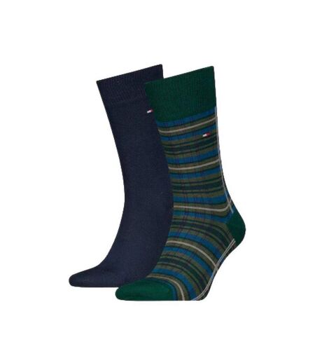 Chaussettes Motif/style À Motifs Homme Bleu Marine Vert Tommy Hilfiger
