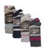 12 Pairs Ladies Non Elastic Boot Socks with Stripes-2