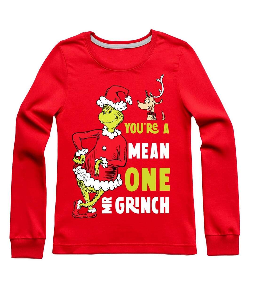 Ensemble De Pyjama Long Noël You´re A Mean One Mr. Grinch Femme Rouge Blanc The Grinch-4