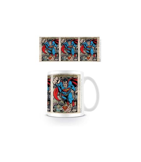 Superman Montage Mug (White/Blue/Red) (One Size) - UTPM1485