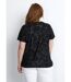 T-shirt court col croisé brillant-2
