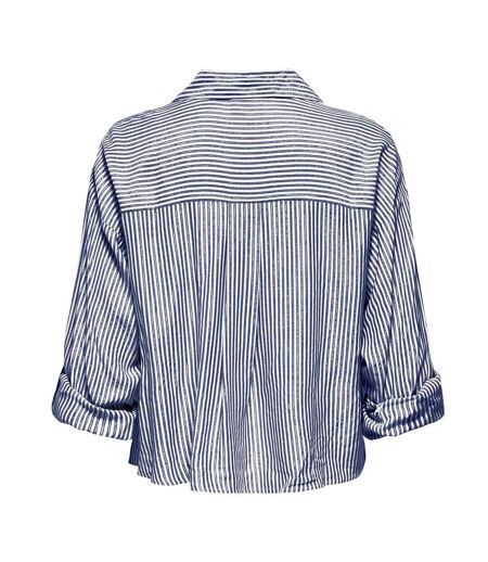 Chemise à rayures gris/blanc femme jdy selma