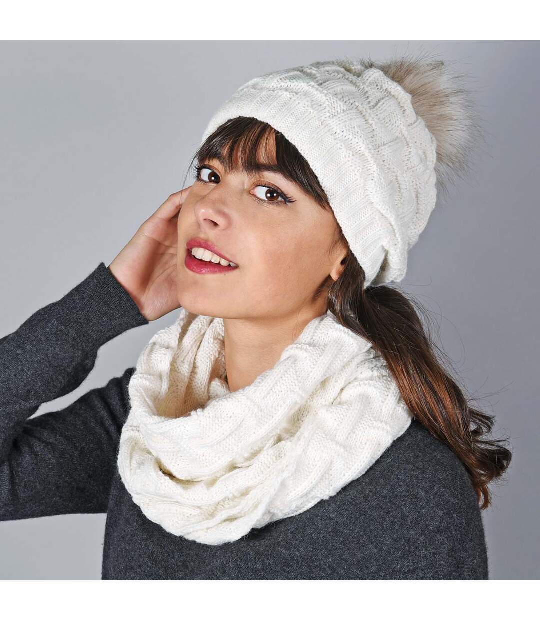 Snood et bonnet Nora  - Fabriqué en UE-2