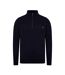 Mens Zip Neck Long-sleeved Sweatshirt Black Firetrap-1