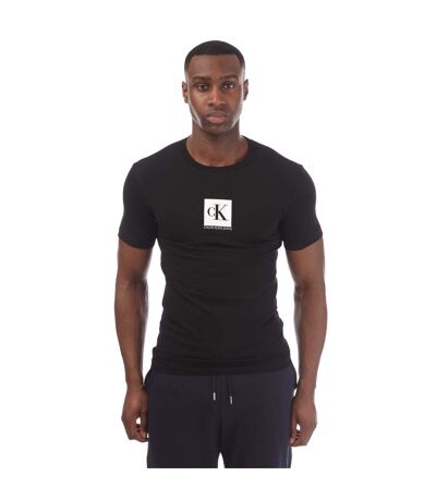 Mens Monogram Logo T-shirt Black Calvin Klein