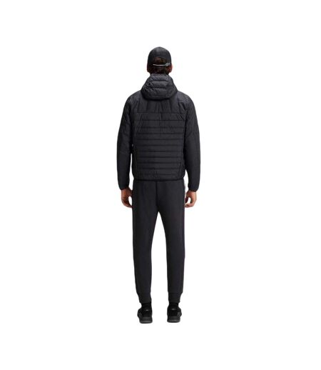 Mens Hadikonos Side Stripe Tapered Joggers Dark Blue Boss