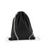 Organic Cotton Drawstring Bag One Size Black Westford Mill-1