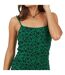 Robe Moulante Bretelles Fines Motif/style Floral Femme Noir Vert Brave Soul-4