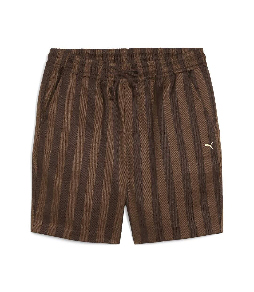 Short marron à rayures homme puma the players lane-1
