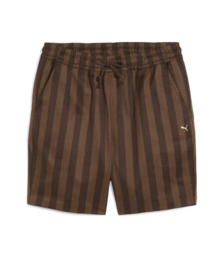 Short marron à rayures homme puma the players lane