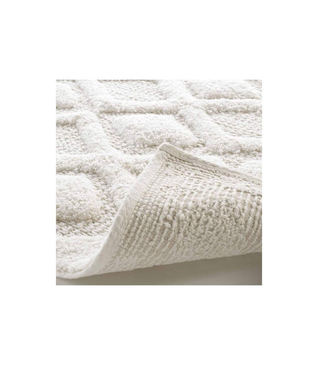 Tapis de Bain Jacquard Nemesis 50x80cm Blanc-3
