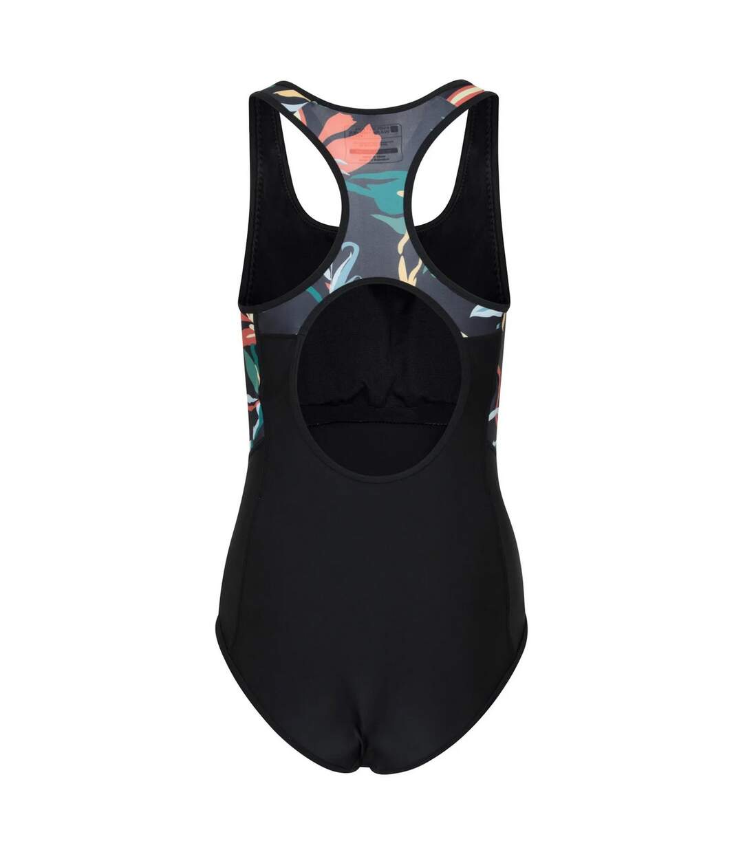 Womens/ladies Take The Plunge Floral Swimming One Piece Swimsuit Black Mountain Warehouse-3
