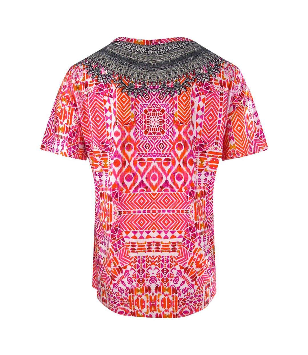 Womens/ladies Shiraz/1923 T-shirt Pink Orange Grey Inoa-2