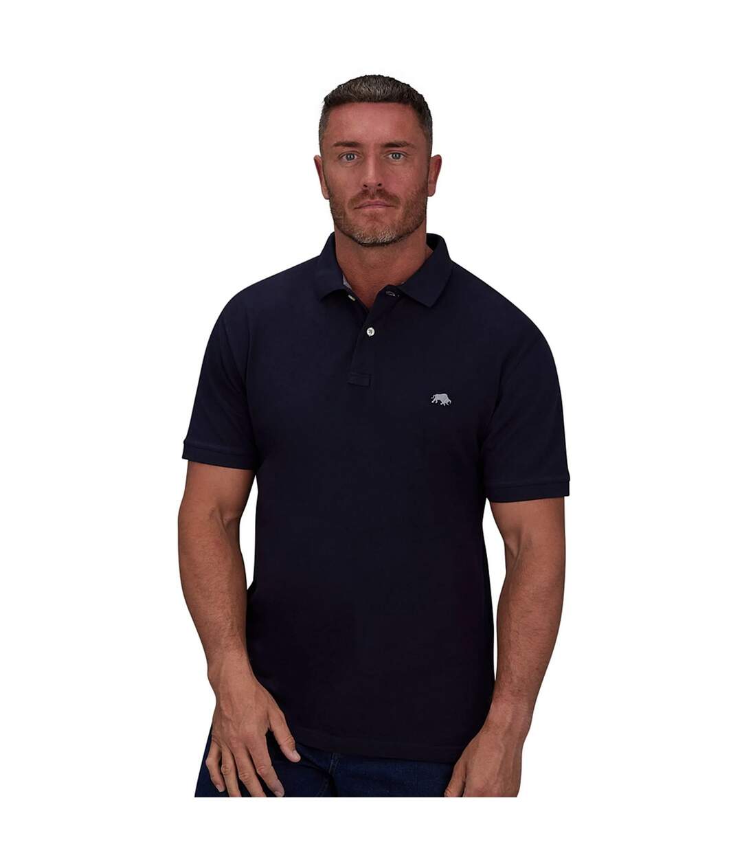 Mens Classic Organic Polo Shirt Navy Raging Bull-4