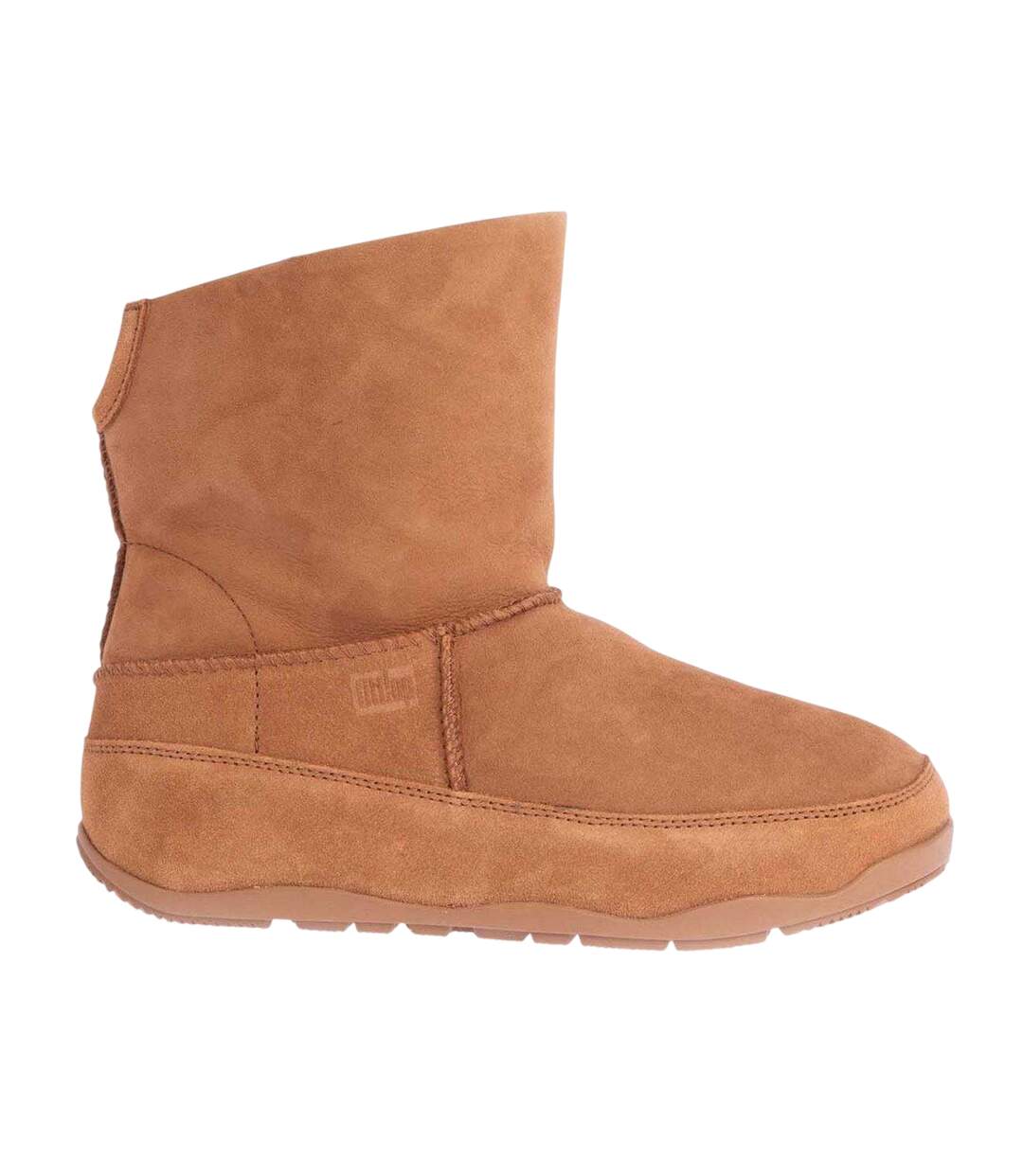 Womens/ladies Mukluk Suede Winter Boots Tan FitFlop-3