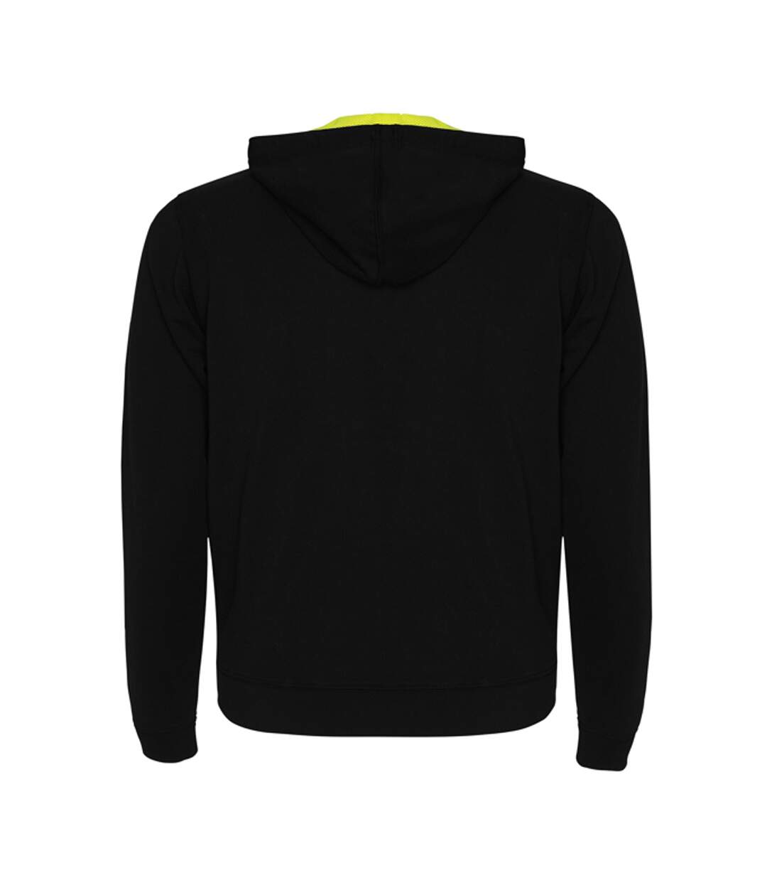 Veste À Capuche Fuji Adulte Noir Jaune Fluo Roly-2