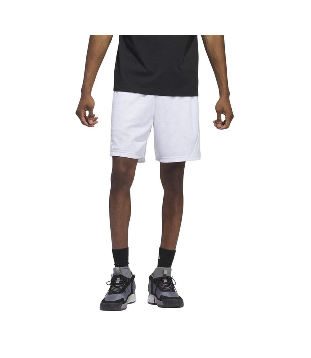 Mens Select Loose Basketball Shorts White Adidas-3