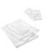 Parure de bain 4 pièces (1 drap de douche, 1 serviette de toilette, 1 serviette invité, 2 gants de toilette) OCALA - Blanc