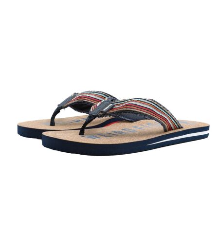 Mens englewood cork flip flops dark blue Weird Fish