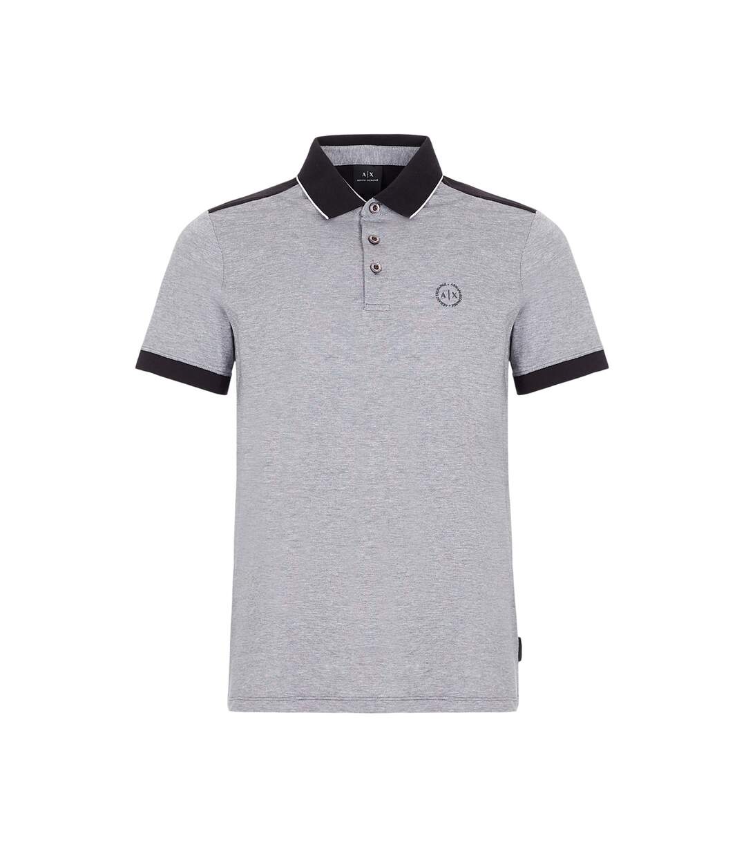 Mens Regular Short-sleeved Polo Shirt Black Armani Exchange-1