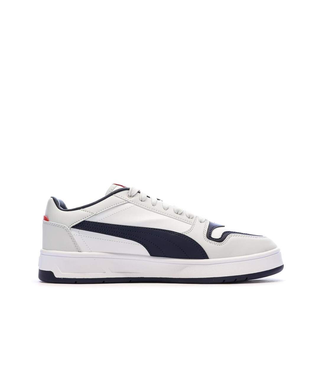 Baskets gris perle homme puma court classic street-2