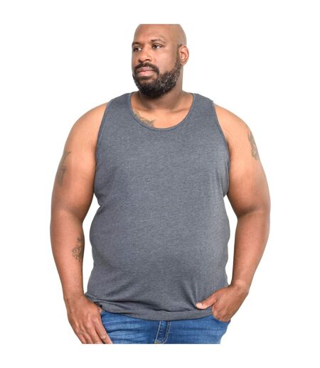 Duke Mens Fabio-2 Kingsize Muscle Vest (Charcoal Melange) - UTDC172