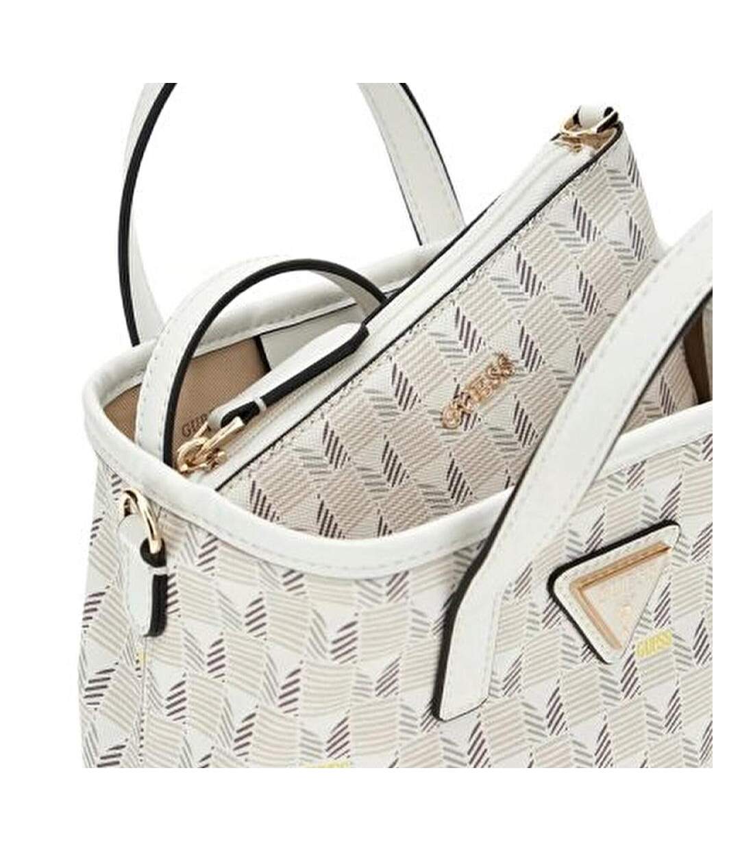 Sac à main beige femme guess wave-2