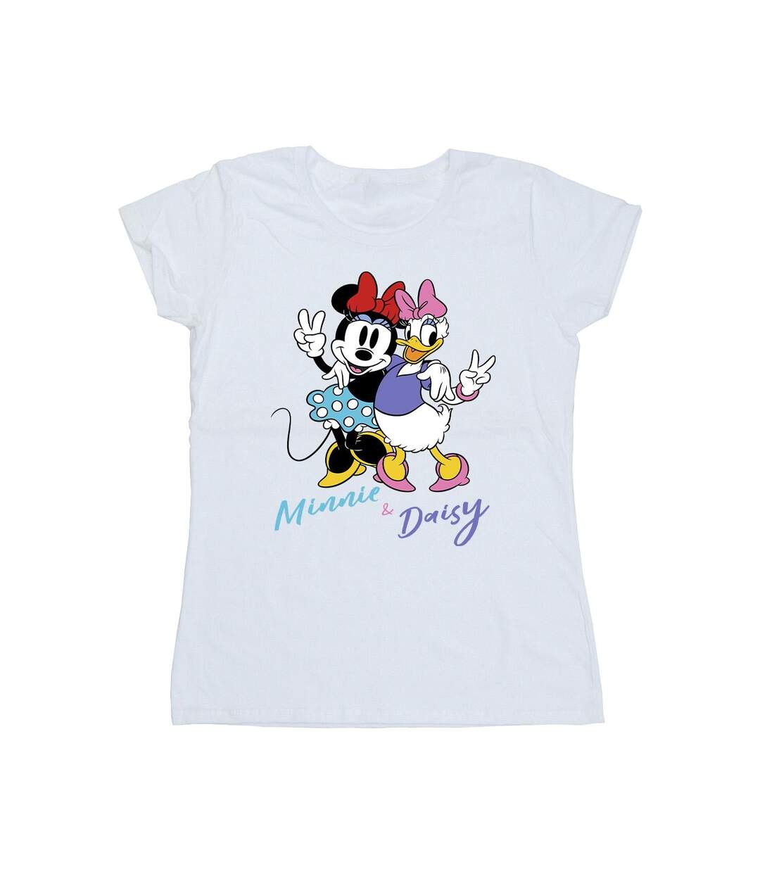 Disney T-shirt en coton Minnie Mouse et Daisy Femme/Ladies (Blanc) - UTBI33596-1