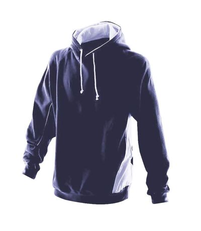 Finden & Hales - Sweatshirt à capuche - Homme (Bleu marine/Blanc) - UTRW422