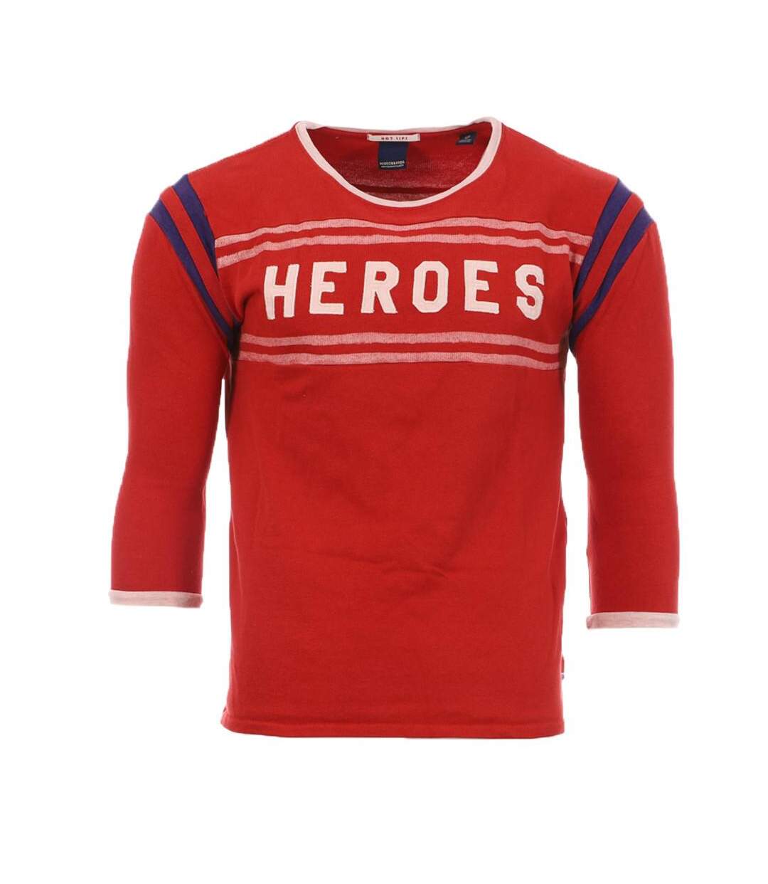 T-shirt Manches 3/4 Rouge Homme Scotch & Soda Heroes - M