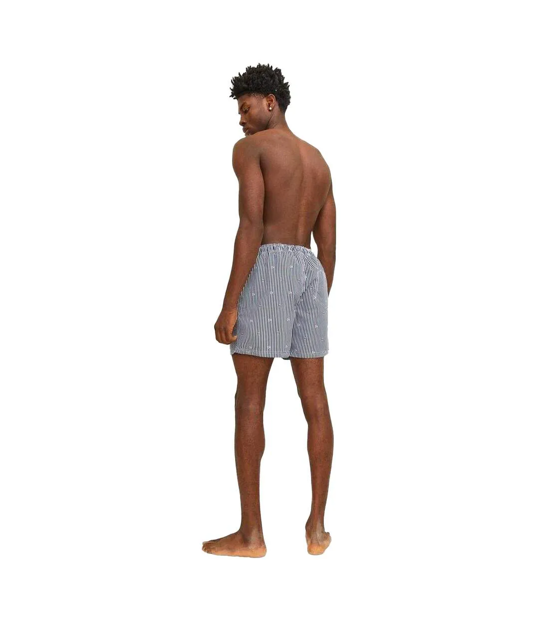 Short De Bain Motif/style Rayé Homme Bleu Marine Foncé Jack And Jones-3
