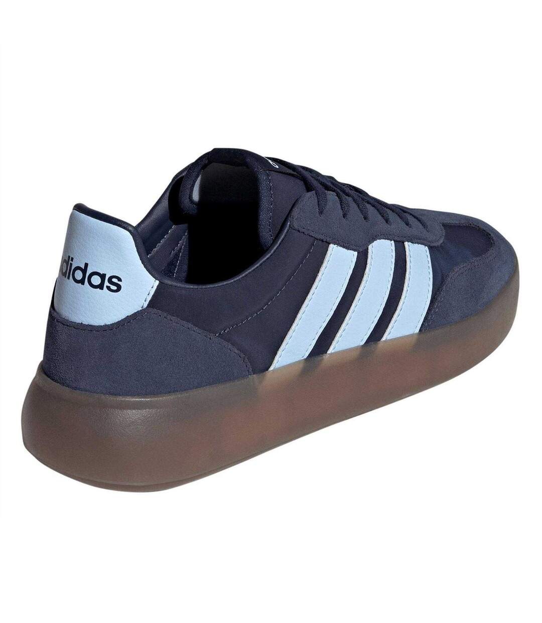 Mens Barreda Decode 3 Stripes Suede Trainers Navy Blue Gum Adidas-2