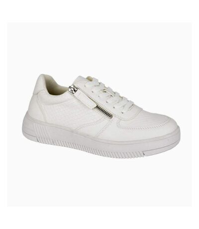 Cipriata Womens/Ladies Gloria Side Zip Sneakers (White) - UTDF2321
