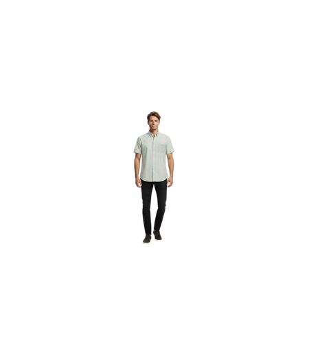 Chemise Manches Courtes Motif/style À Rayures Homme Vert Kaki Vert Gant