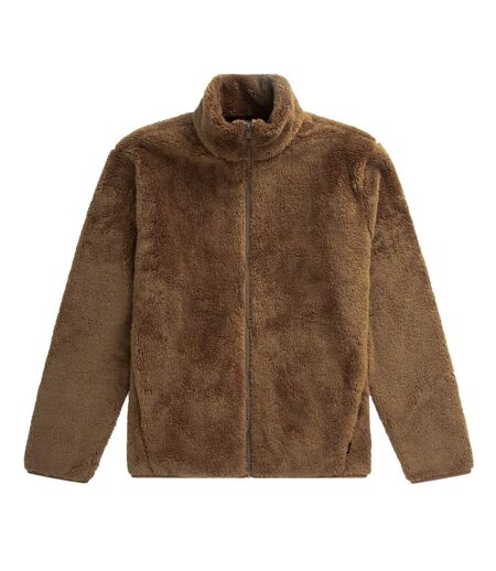 Mens teddy fleece jacket brown Animal