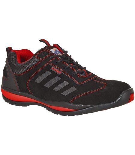 Portwest Mens Steelite Lusum S1P HRO Suede Safety Shoes (Black/Orange) - UTPC4428