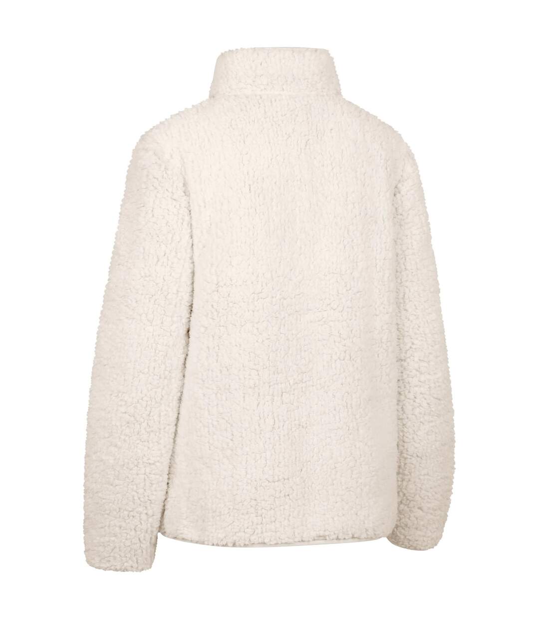 Veste Polaire Unie Et Texturée À Col Montant Feathery Femme Blanc Trespass-3