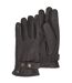 Isotoner Gants homme tactiles, en cuir de chèvre, doublé imitation micro-fourrure-1