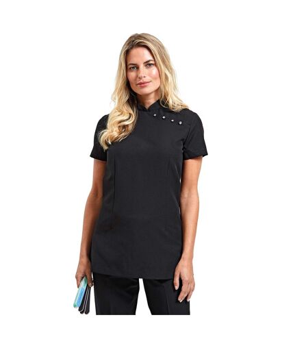Premier Womens/Ladies Mika Short-Sleeved Tunic (Black) - UTPC6927