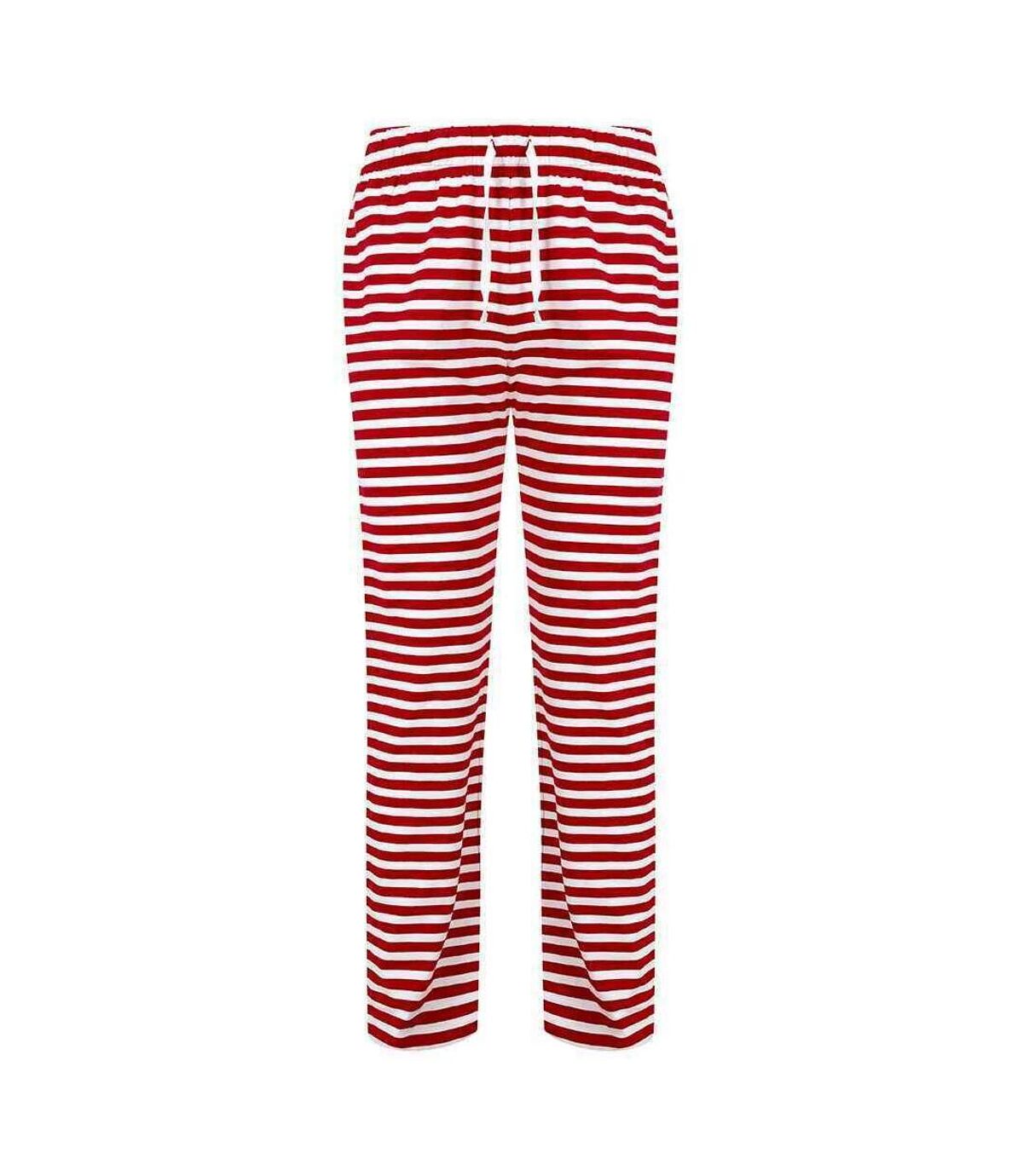 Skinni Fit Mens Lounge Pants (Red/White) - UTRW7996