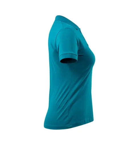 Womens/ladies Grasse Crossover Polo Shirt Petroleum Blue Mascot